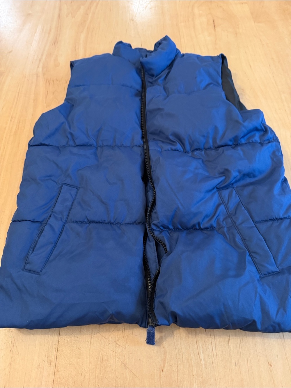 Boys Blue Puffer Vest - Lightweight Insulated Sleeveless Jacket